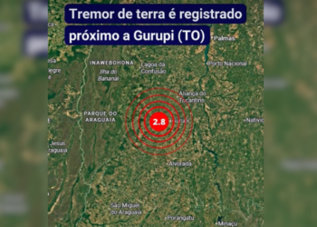 Tremor de terra de magnitude 2,8 é registrado no interior do TO, diz rede sismográfica