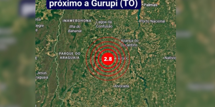 Tremor de terra de magnitude 2,8 é registrado no interior do TO, diz rede sismográfica